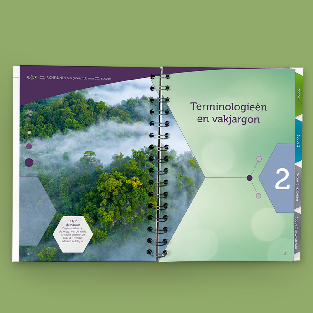 ontwerp en illustratie boek CO2-richtlijnen • Jeanne Design • grafische vormgeving boek