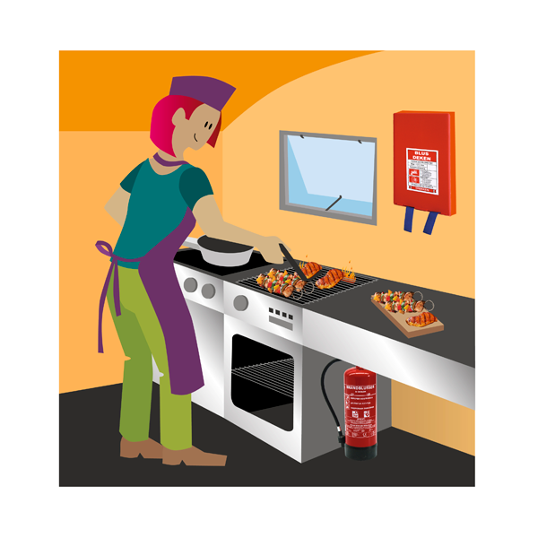 illustratie brandveiligheid foodtrucks Jeanne design