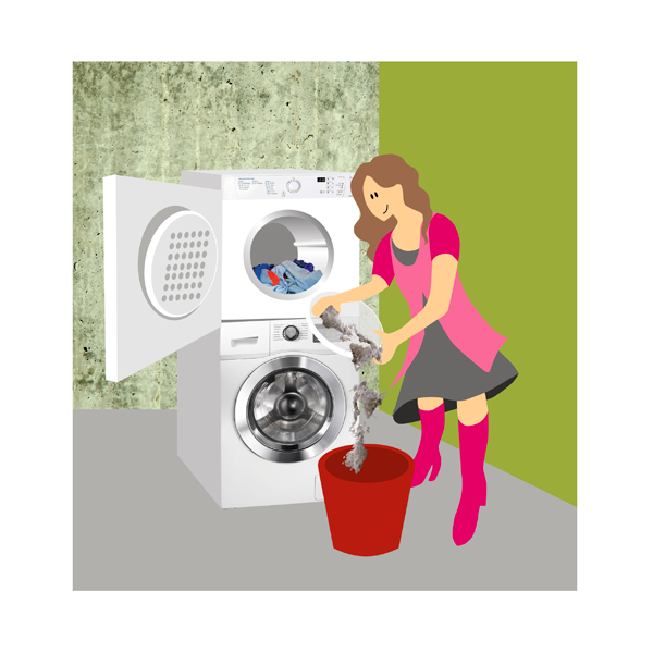 illustratie brandveiligheid wasmachine en droger Jeanne design
