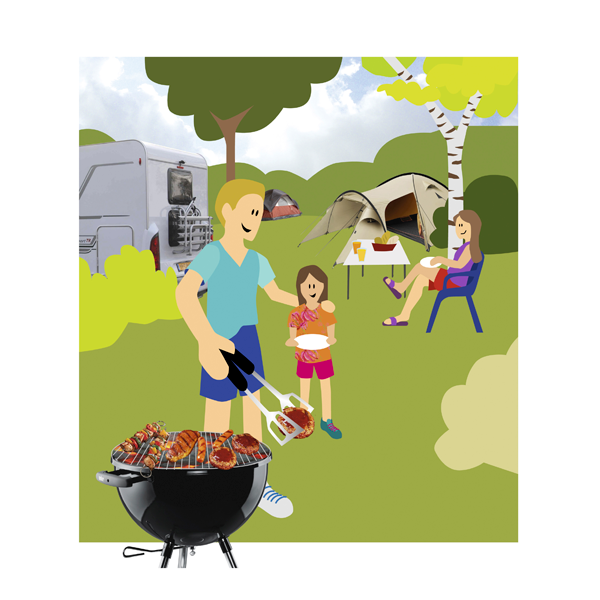 illustratie brandveilige zomer barbecue vrijhouden Jeanne design