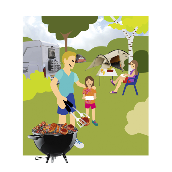 illustratie brandveilige zomer barbecue vrijhouden Jeanne Design