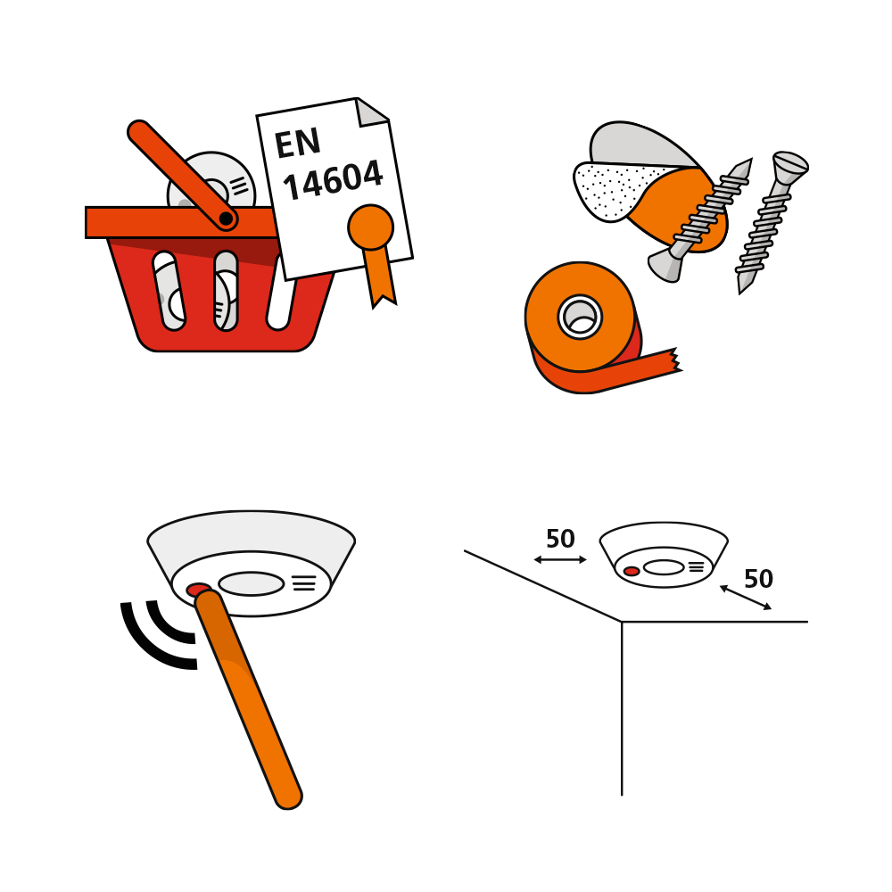 pictogrammen Brandweer Nederland rookmelder • Jeanne design • pictogrammen laten ontwerpen