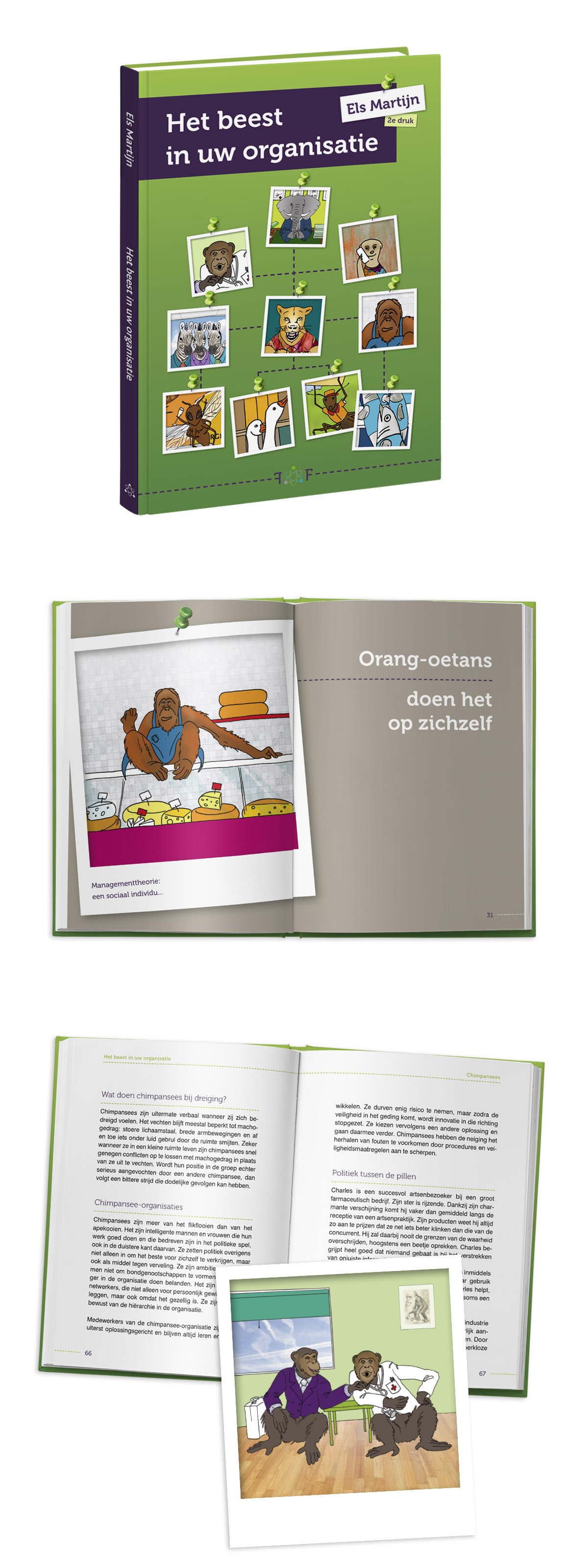 illustraties dieren in zakelijke omgeving