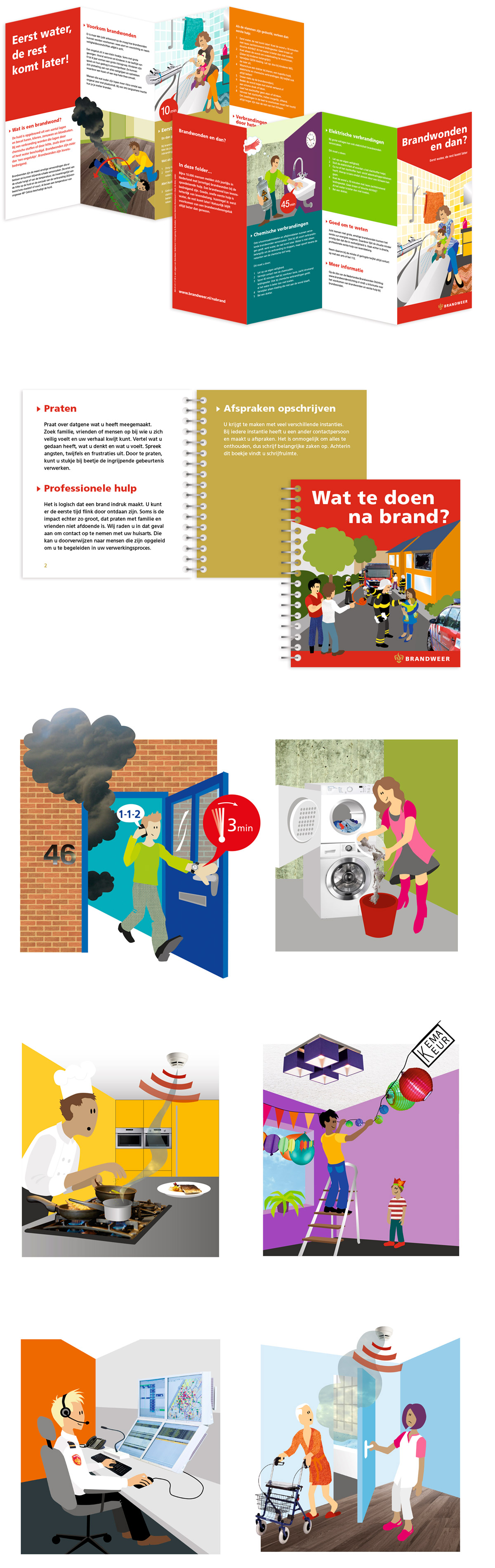 illustraties Brandweer Nederland • grafisch ontwerp en illustratie Jeanne design