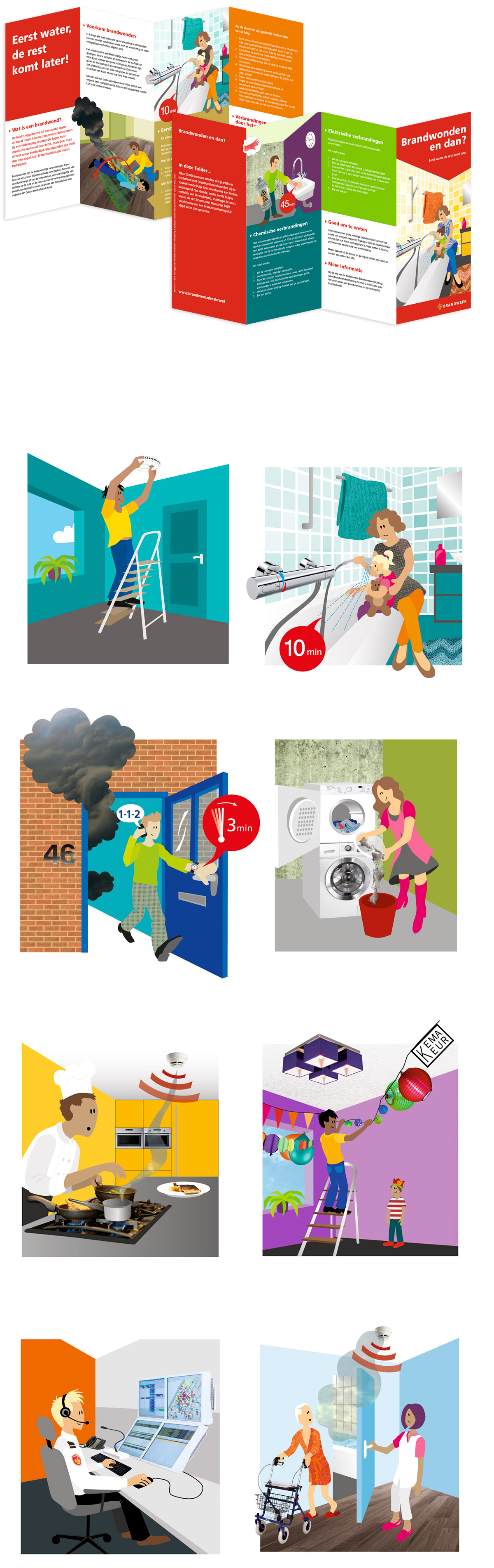 illustraties Brandweer Nederland • grafisch ontwerp en illustratie Jeanne Design