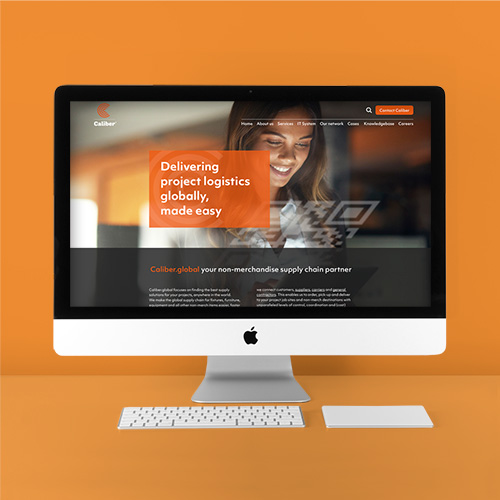 restyle website en infographic Caliber Global