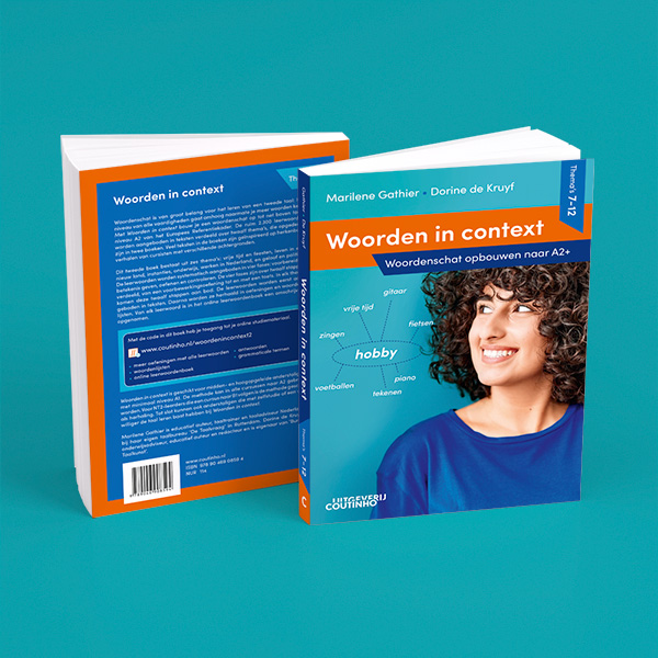 ontwerp boekomslag Woorden in Context • Jeanne Design • grafische vormgeving boekomslag