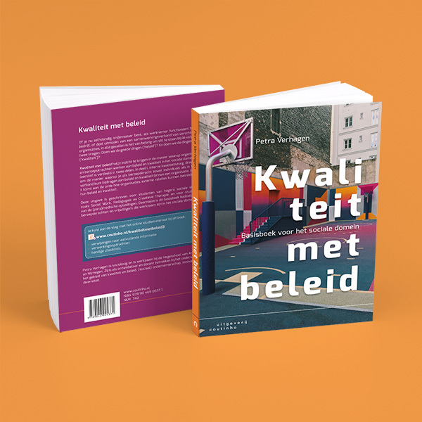 ontwerp boekomslag Kwaliteit met beleid• Jeanne Design • grafische vormgeving boekomslag