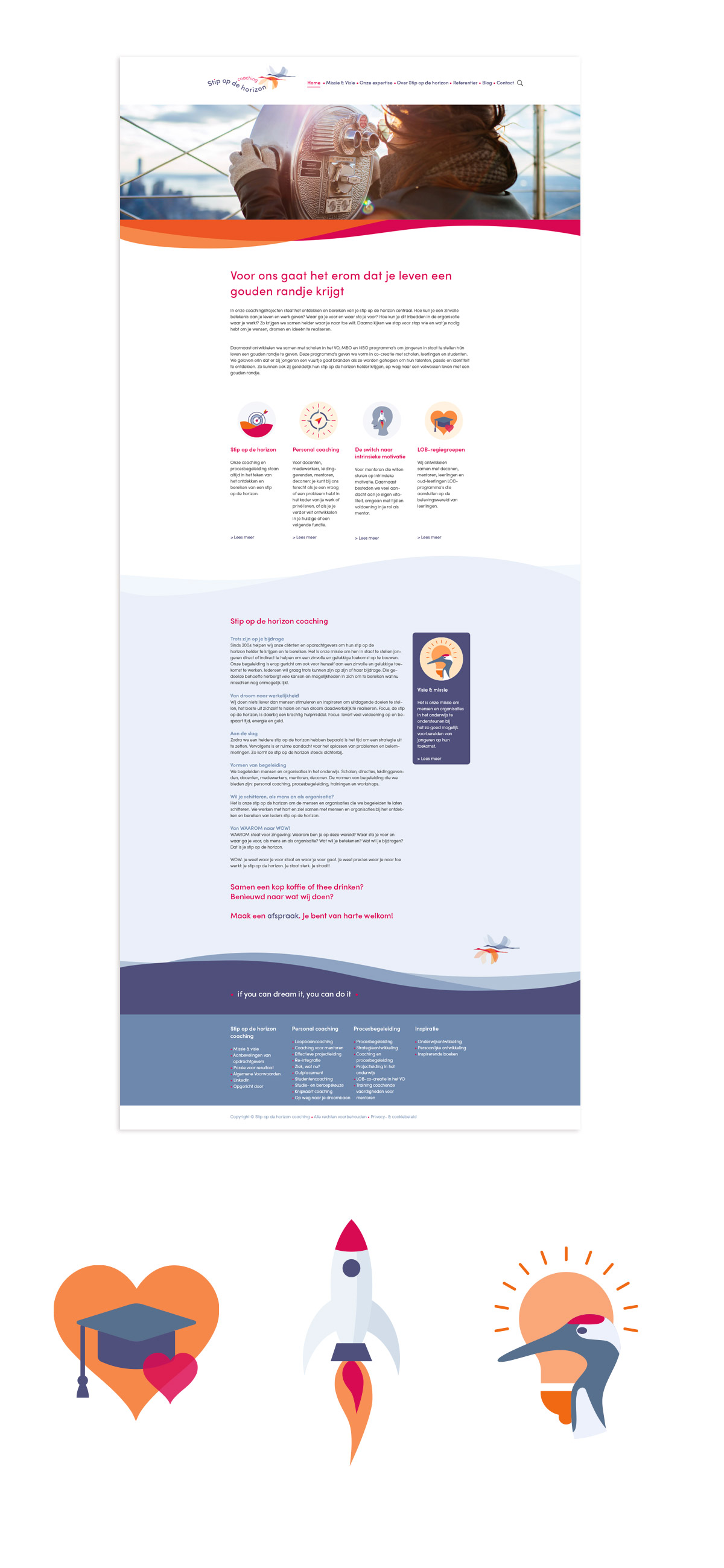 restyle webiste Stip op de horizon coaching