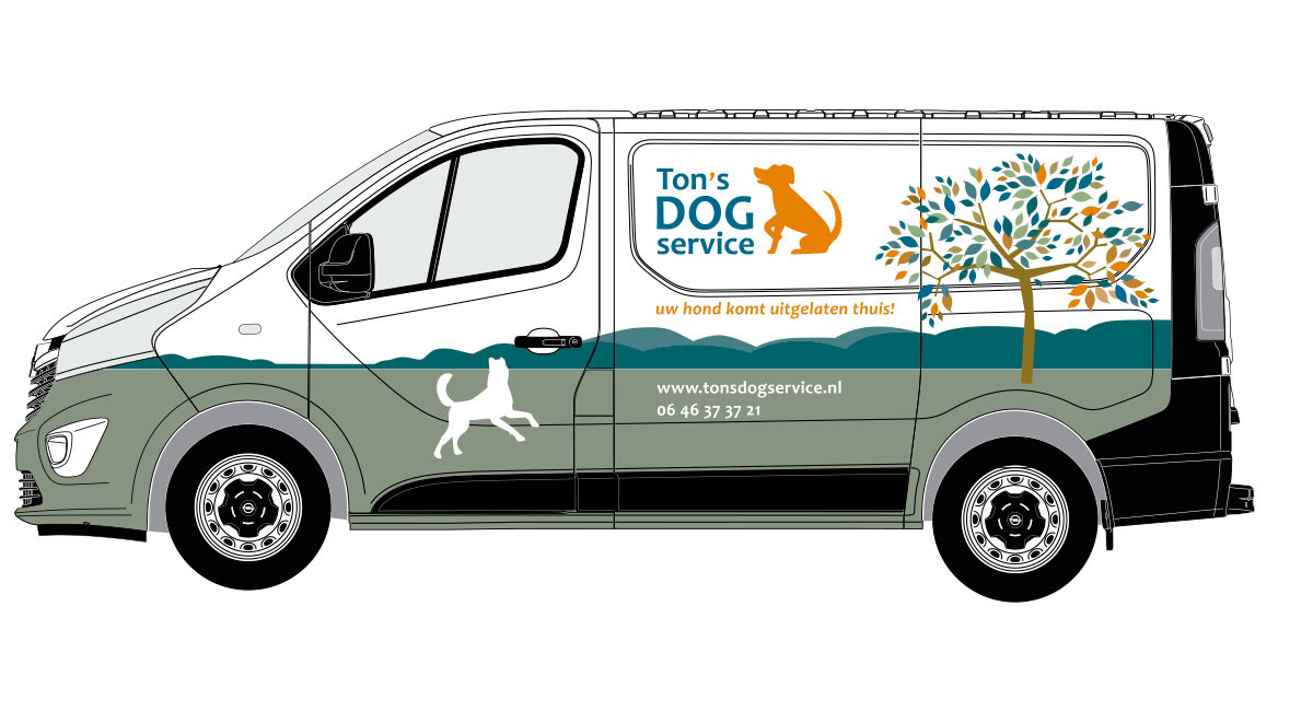 autobelettering Ton's DOG service